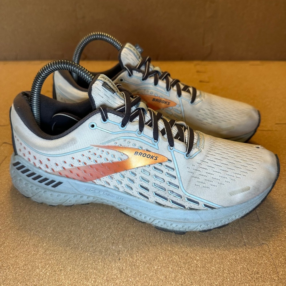 Brooks Adrenaline GTS 21 Womens 8.5 Running Shoes Blue Copper 1203291B193